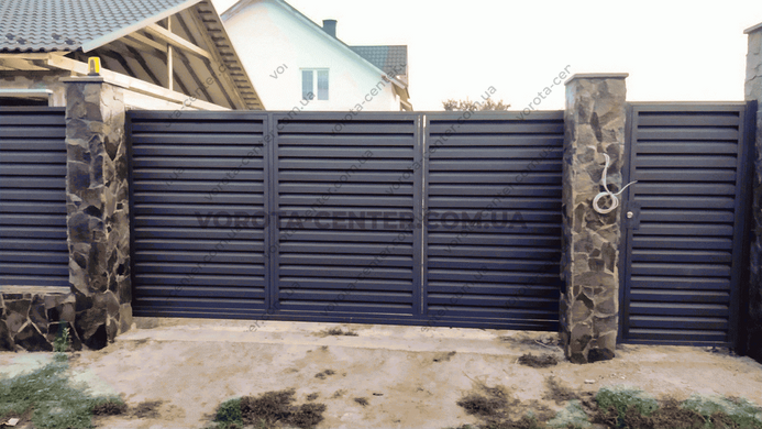 Відкатні ворота TETRIX (КСС) "збери сам" з окремою хвірткою Жалюзі автоматичні ворота та комплектуючі для воріт